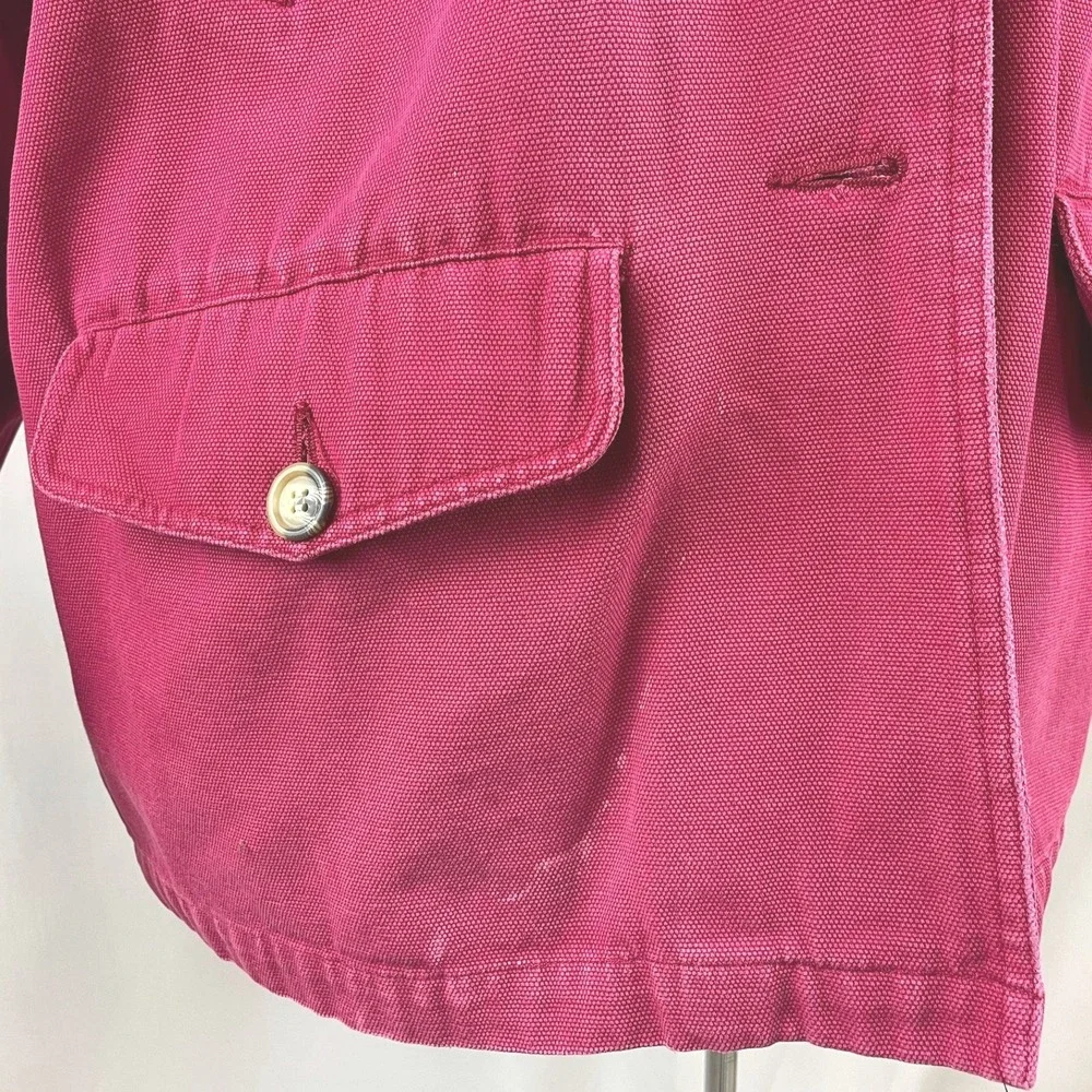 Vintage 90s Chore Barn Jacket (L)‎ Red Cotton Gorpcore Cabin Normcore Distressed